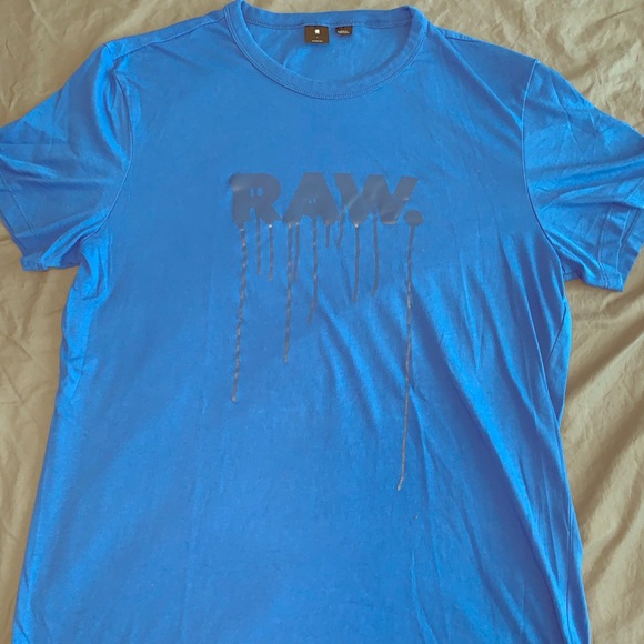 royal blue g star shirt